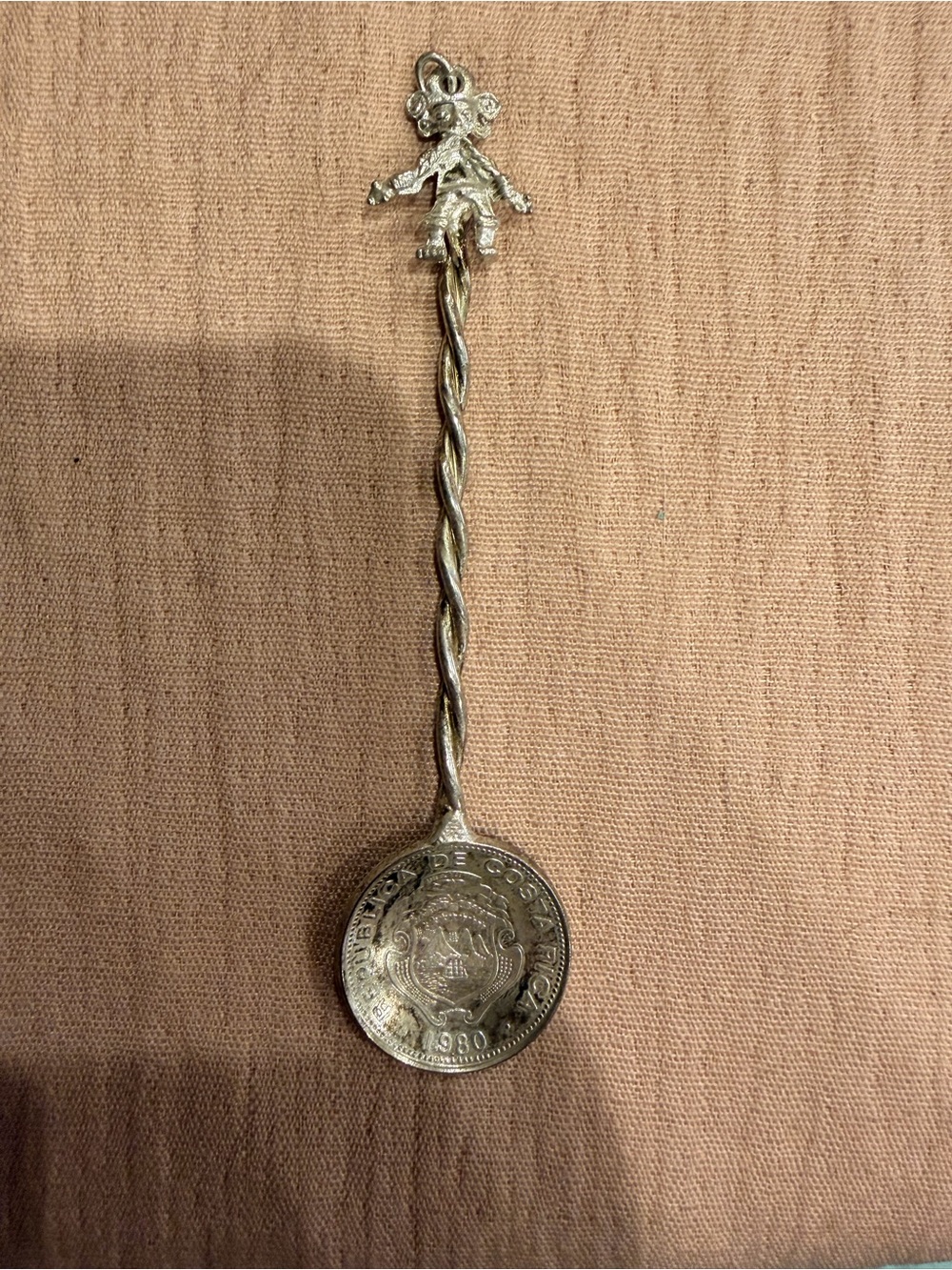 Vintage Silver-Tone Decorative Spoon - Silver